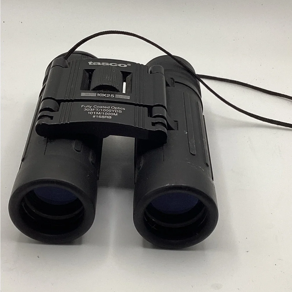 Tasso 10x25 Black Compact Binoculars 1000 yards foldable